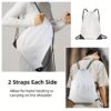 Bolso Deportivo con Cordón para Gimnasio, Blanco