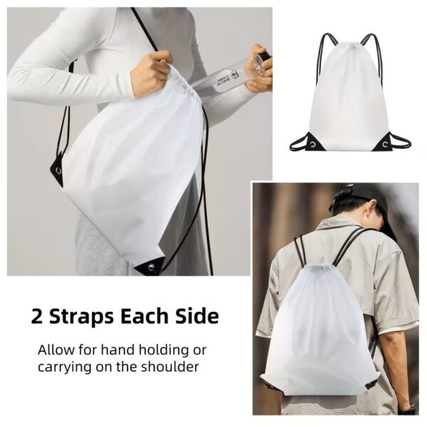 Bolso Deportivo con Cordón para Gimnasio, Blanco