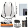 Bolso Deportivo con Cordón para Gimnasio, Blanco