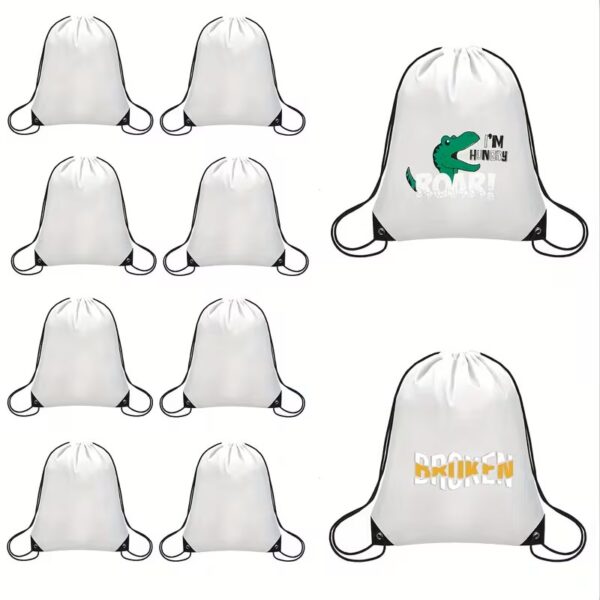 Bolso Deportivo con Cordón para Gimnasio, Blanco